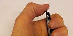 Pressing a button on a ballpoint pen sound 