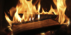 Firewood burning in the fireplace sound , 5 sounds