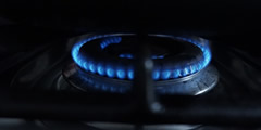 Ignition of a burner on a gas stove sound , 6 sounds