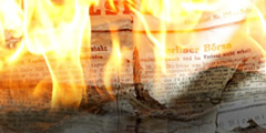 piece of newspaper is on fire sound 