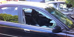 Breaking car side windows