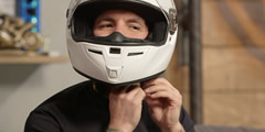 Motorcycle helmet put on and take off sound , 2 sounds