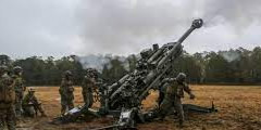War, shooting from large caliber weapons 3