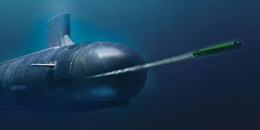 Submarine torpedo launch sound , 6 sounds